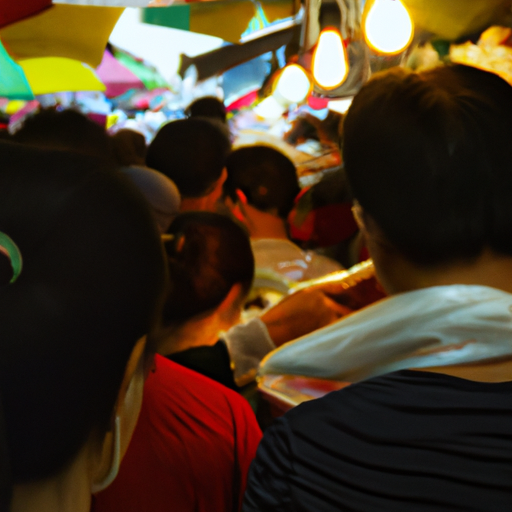 3. תמונה של שוק אוכל רחוב תאילנדי שוקק פעילות