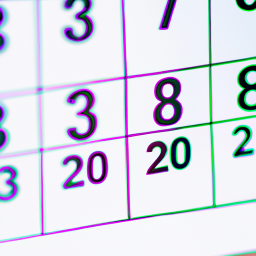 3. לוח שנה עם כמה תאריכים בעיגול, המייצג את העיתוי הנכון לציד שטחי משרד.
